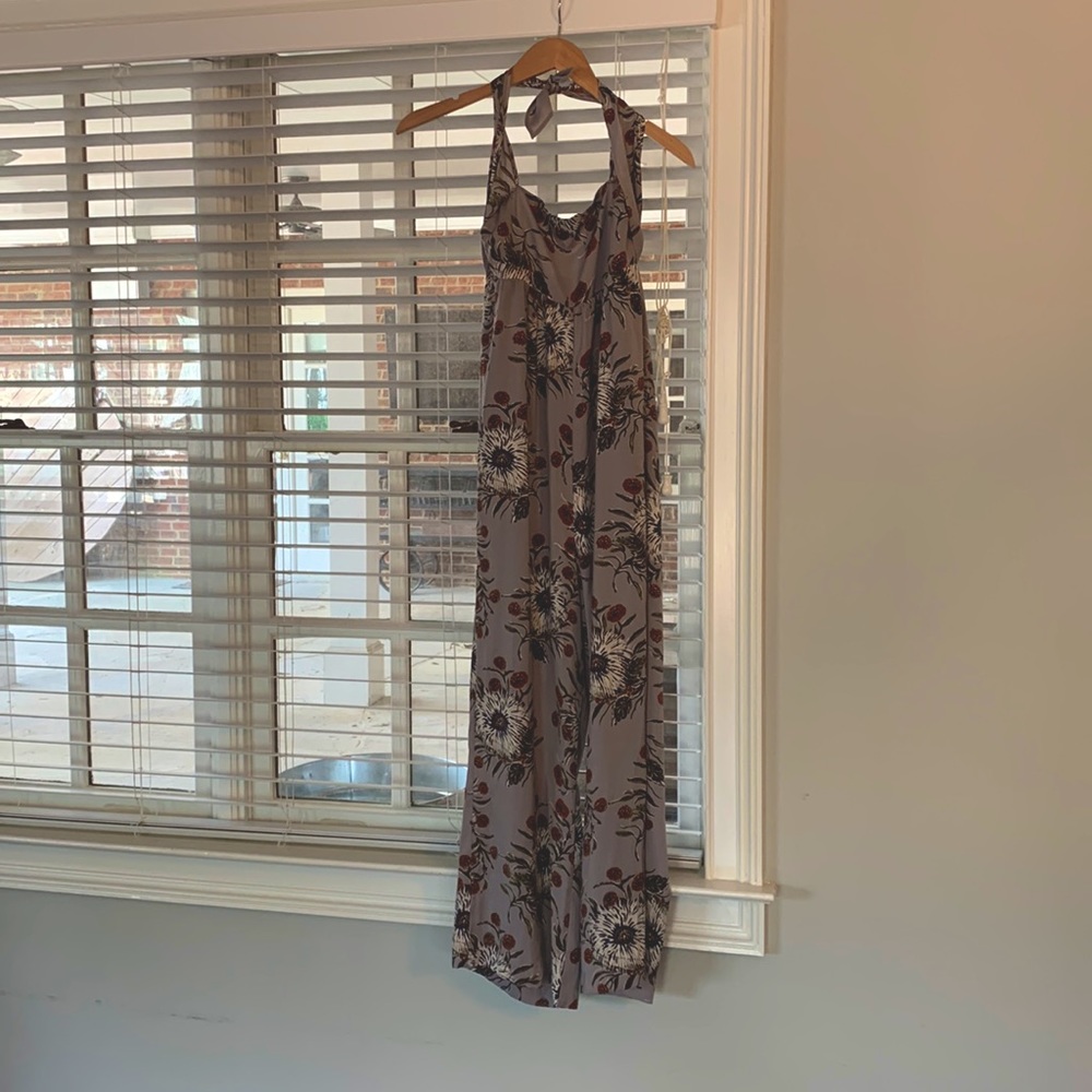 NWT - Madewell light purple/lilac floral/backless jumpsuit. Size 2-Spring/Summer